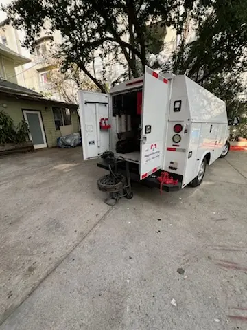 Magnet Plumbing service vehicle on-site for Water Heater Repair in Miramar